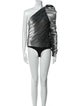Mugler One-Shoulder Long Sleeve Bodysuit