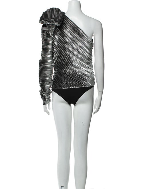 Mugler One-Shoulder Long Sleeve Bodysuit
