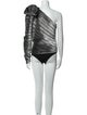 Mugler One-Shoulder Long Sleeve Bodysuit