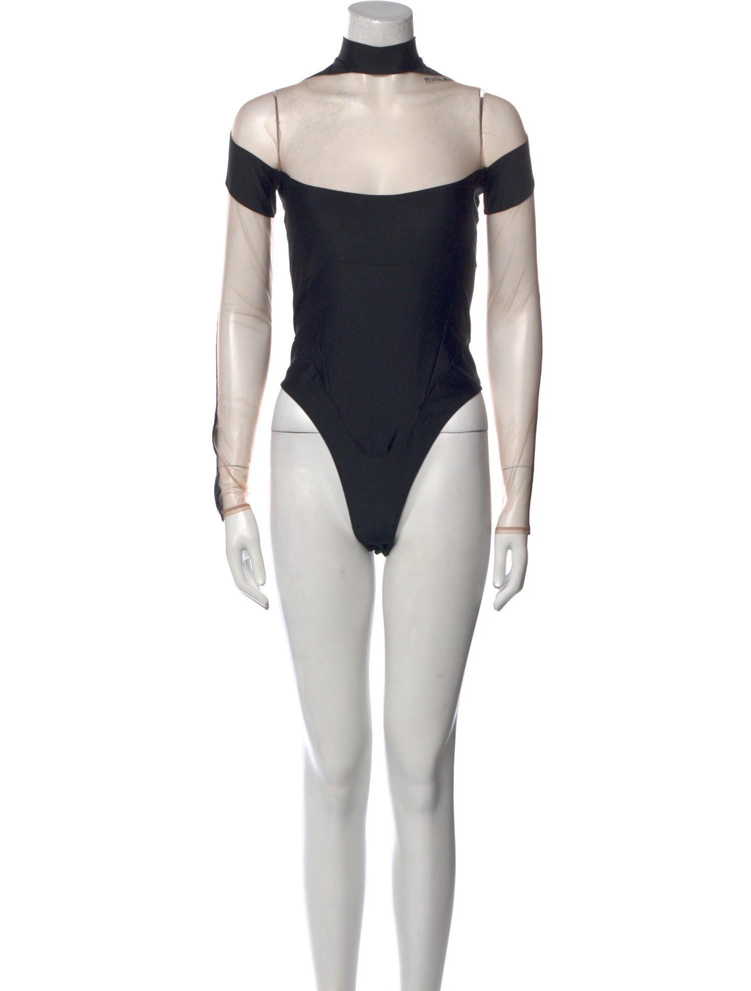 Mugler Nylon Turtleneck Bodysuit