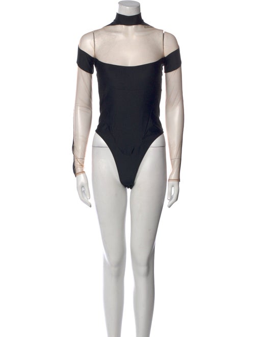 Mugler Nylon Turtleneck Bodysuit