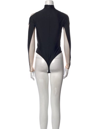 Mugler Nylon Turtleneck Bodysuit