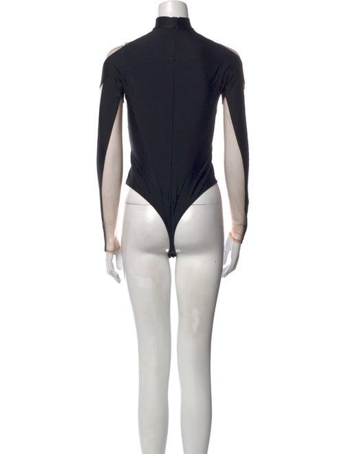 Mugler Nylon Turtleneck Bodysuit