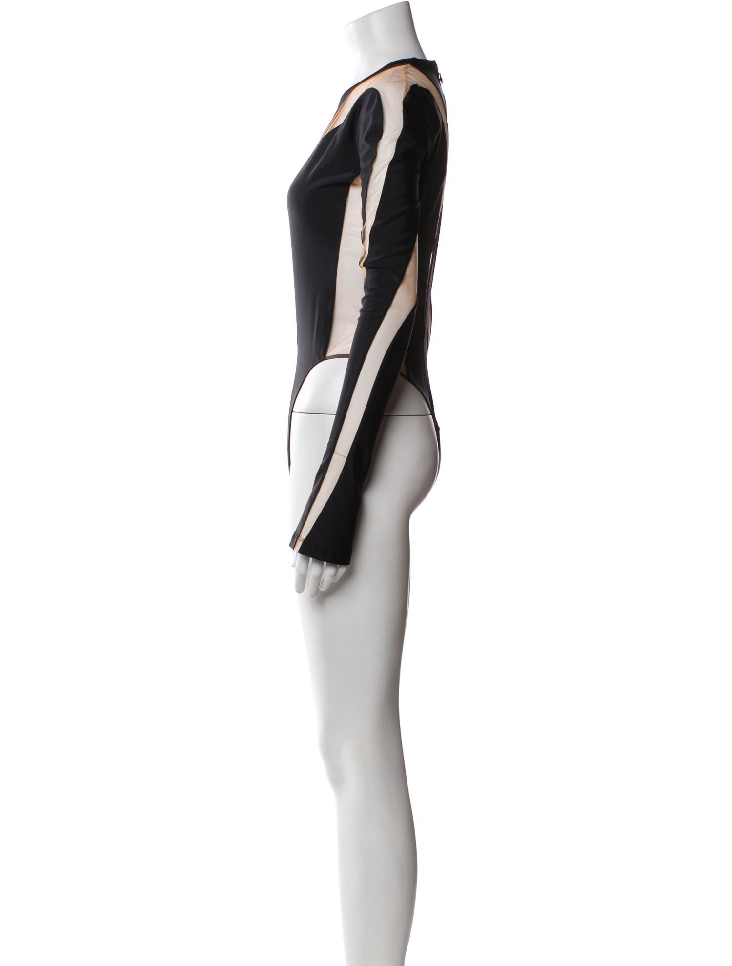Mugler V-Neck Long Sleeve Bodysuit