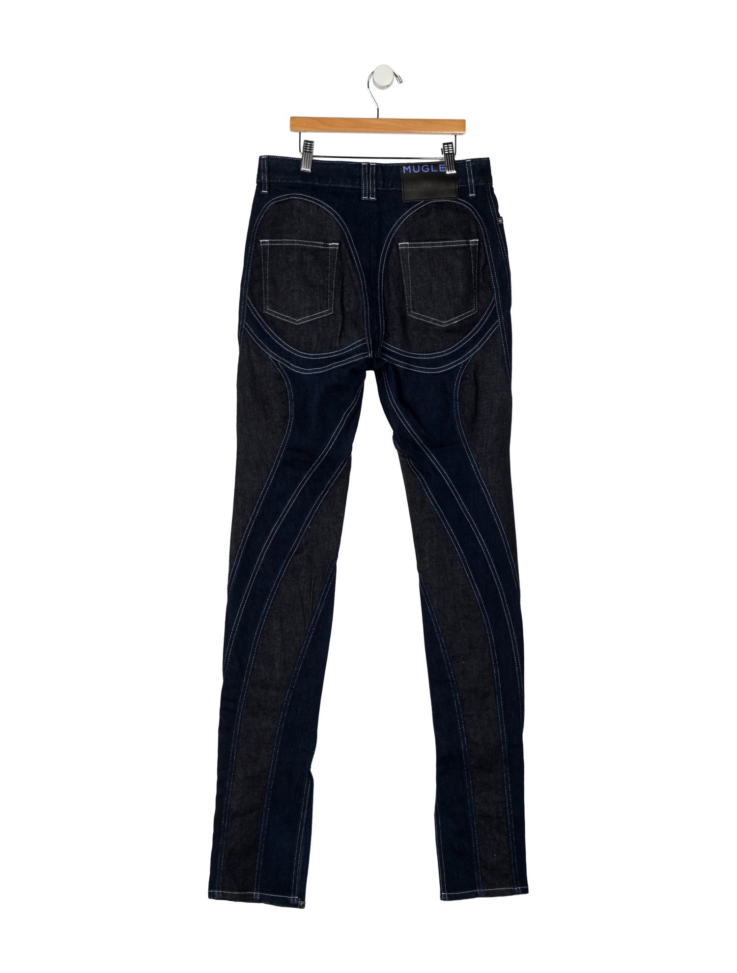 Mugler High-Rise Straight Leg Jeans