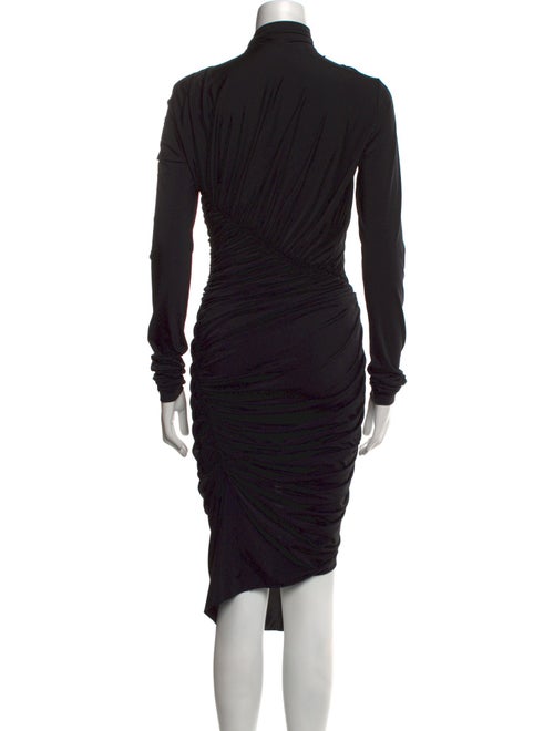 Mugler Mock Neck Knee-Length Dress