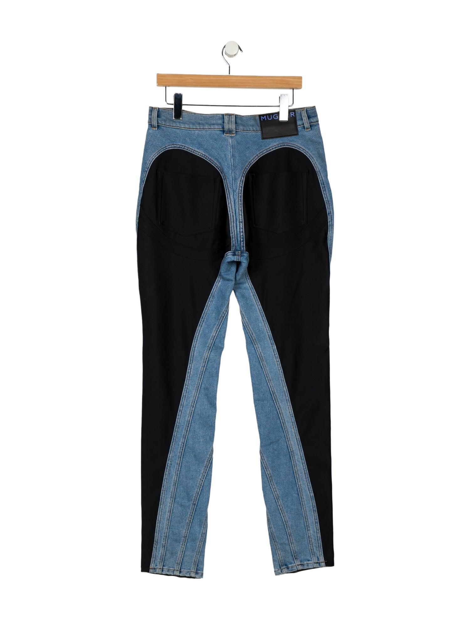 Mugler High-Rise Straight Leg Jeans w/ Tags