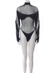 Mugler Nylon Turtleneck Bodysuit