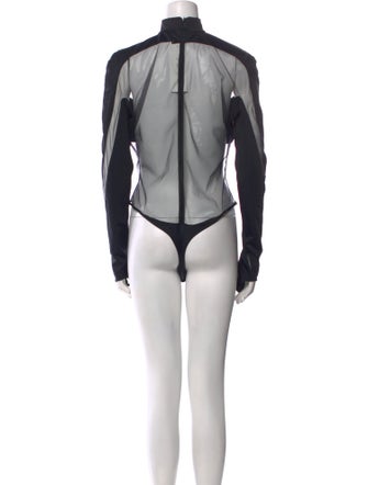 Mugler Nylon Turtleneck Bodysuit