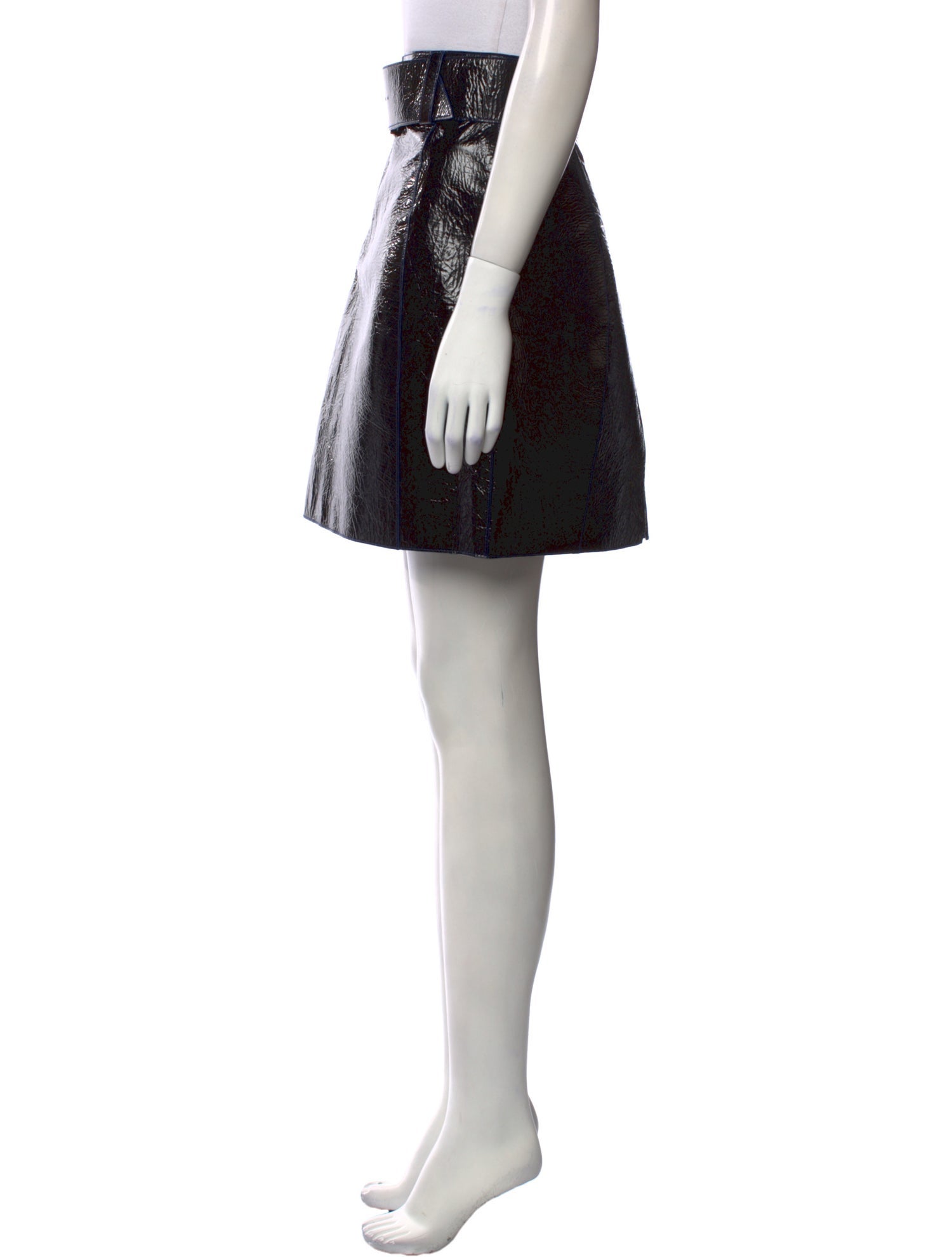 Mugler Lambskin Mini Skirt