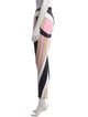 Mugler Colorblock Pattern Skinny Leg Pants