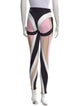Mugler Colorblock Pattern Skinny Leg Pants