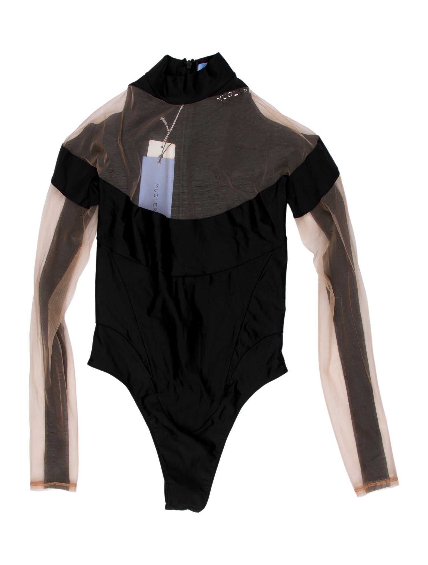 Mugler Turtleneck Long Sleeve Bodysuit w/ Tags
