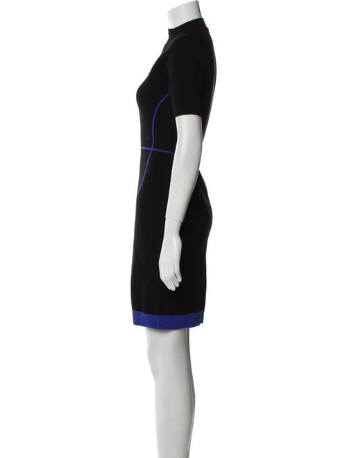 Mugler Mock Neck Knee-Length Dress