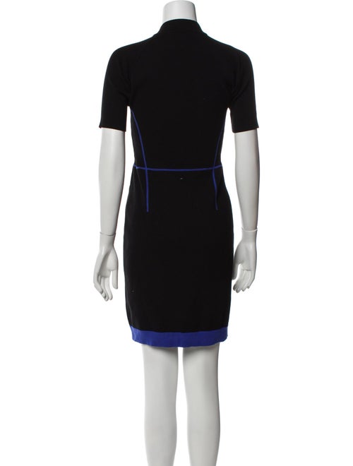 Mugler Mock Neck Knee-Length Dress