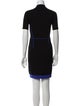 Mugler Mock Neck Knee-Length Dress