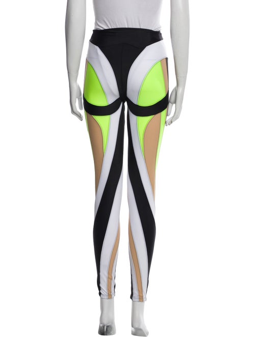 Mugler Colorblock Pattern Skinny Leg Pants