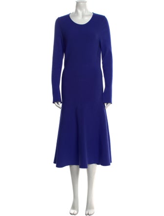 Mugler Crew Neck Midi Length Dress