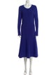 Mugler Crew Neck Midi Length Dress