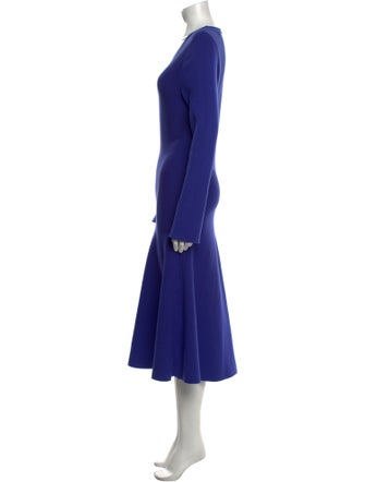 Mugler Crew Neck Midi Length Dress