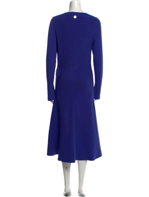 Mugler Crew Neck Midi Length Dress