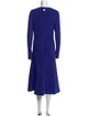 Mugler Crew Neck Midi Length Dress