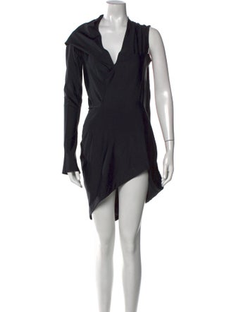 Mugler V-Neck Mini Dress