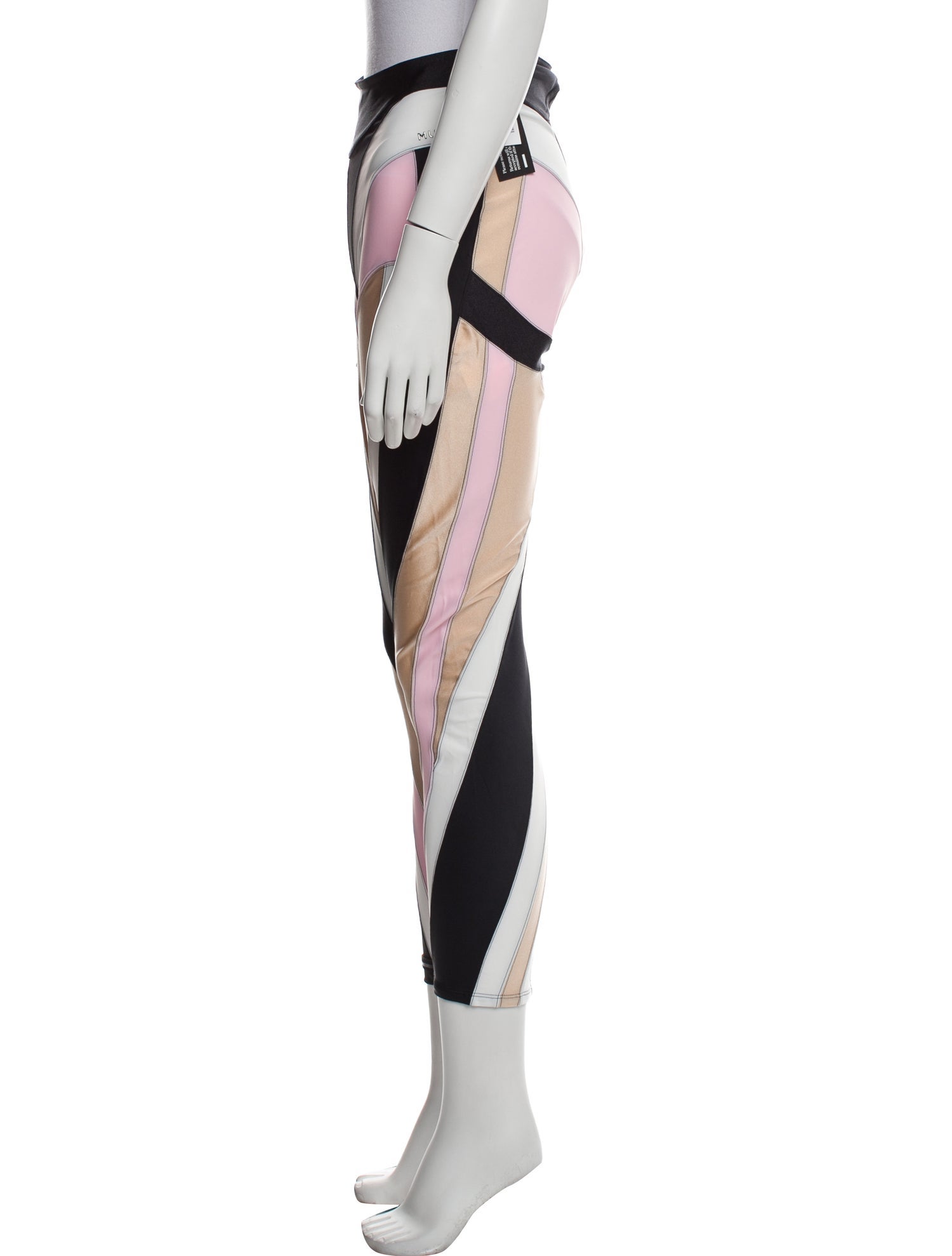 Mugler Nylon Colorblock Pattern Sweatpants w/ Tags