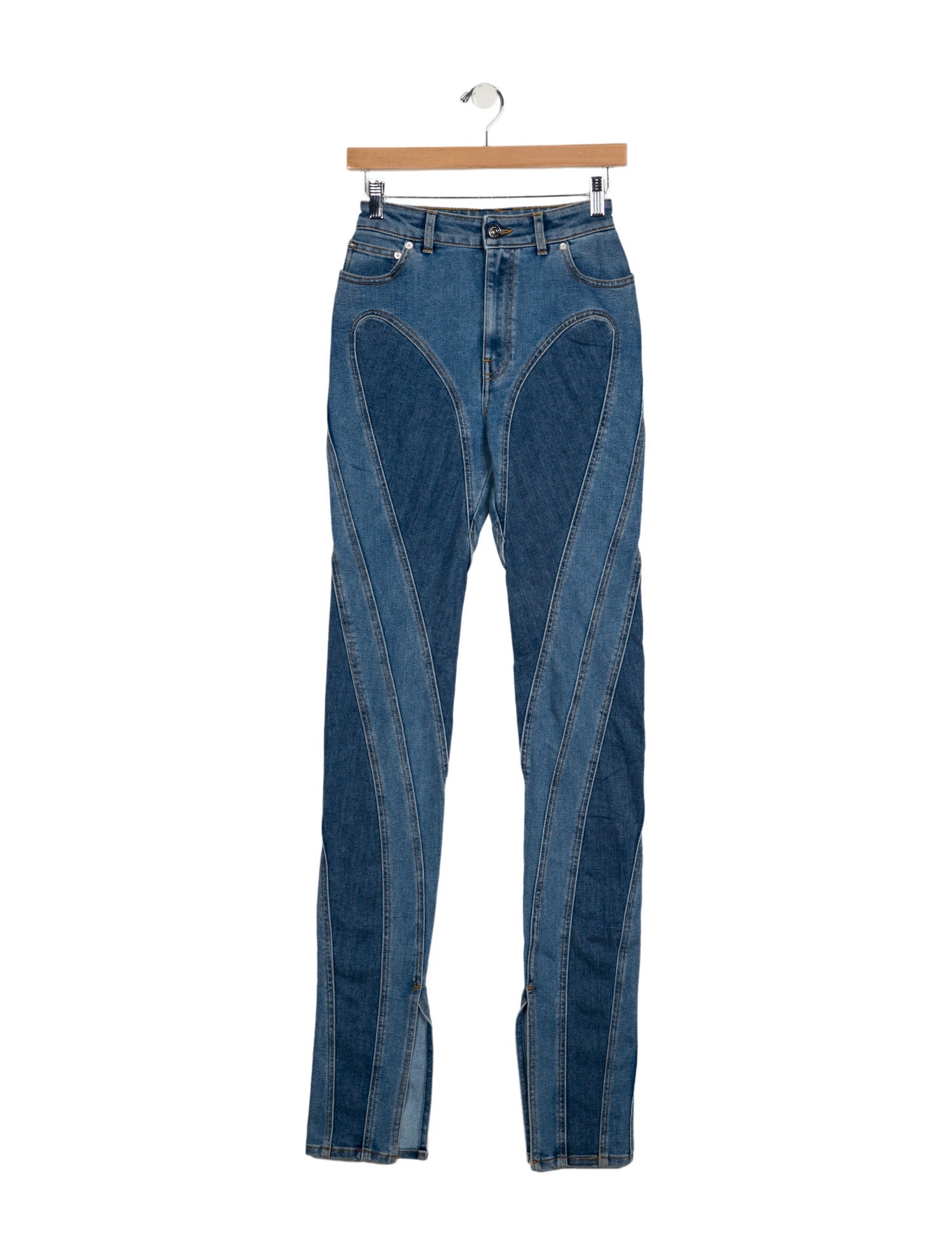 Mugler High-Rise Straight Leg Jeans