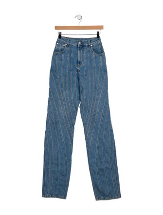 Mugler High-Rise Straight Leg Jeans