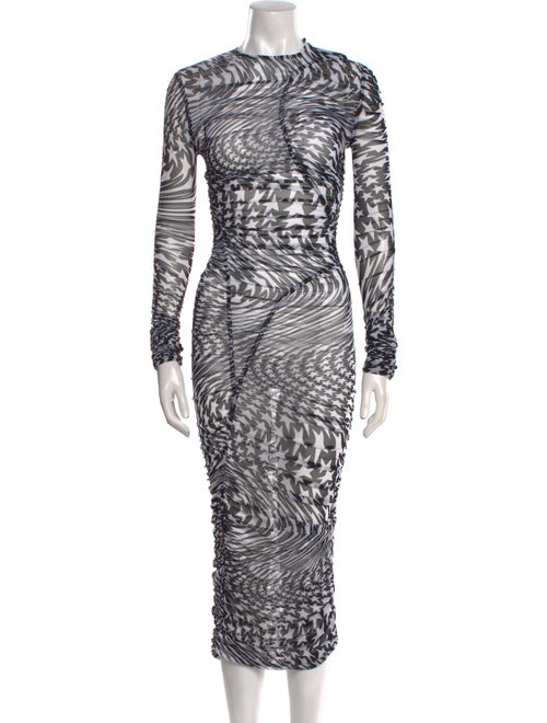 Mugler Animal Print Long Dress