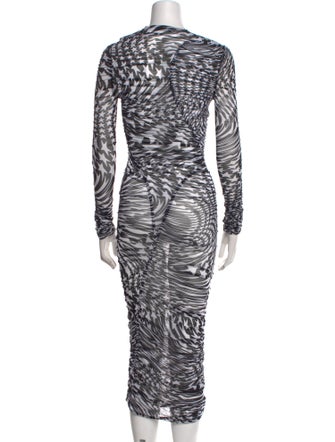 Mugler Animal Print Long Dress