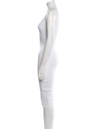 Mugler Scoop Neck Knee-Length Dress