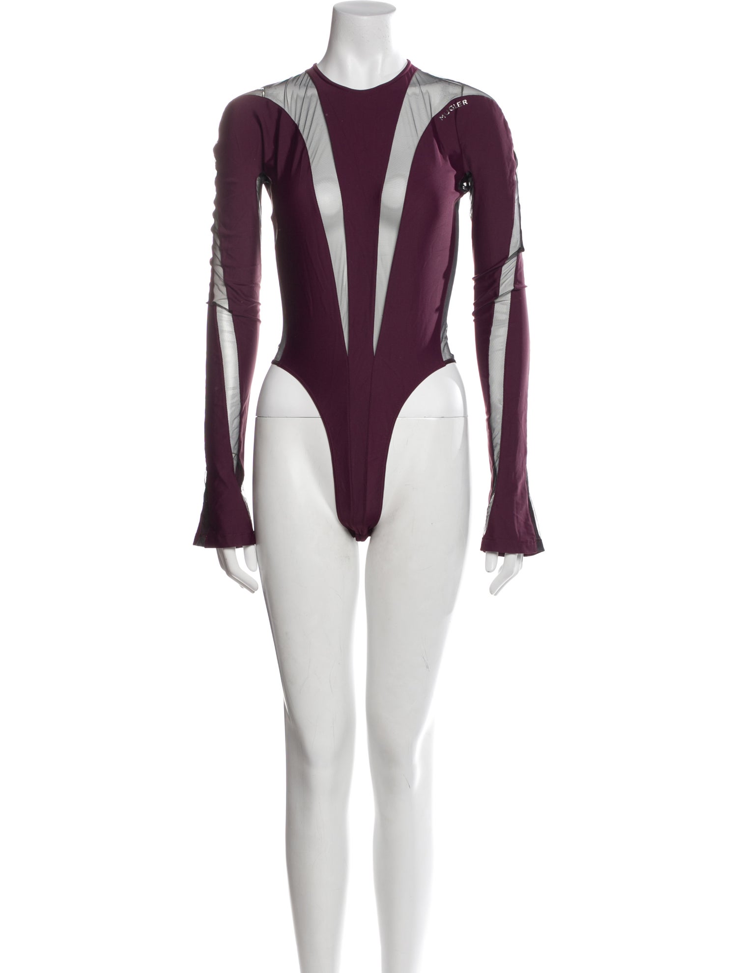 Mugler Mock Neck Long Sleeve Bodysuit w/ Tags