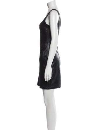 Mugler Scoop Neck Mini Dress