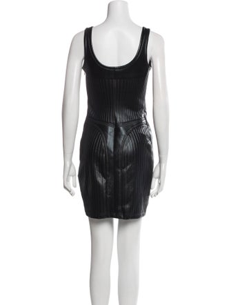 Mugler Scoop Neck Mini Dress