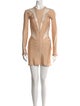 Mugler Crew Neck Mini Dress