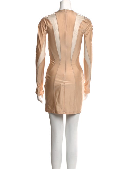 Mugler Crew Neck Mini Dress