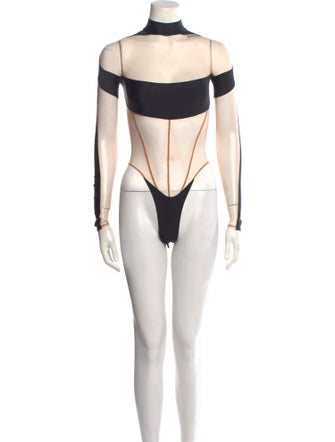 Mugler Turtleneck Long Sleeve Bodysuit