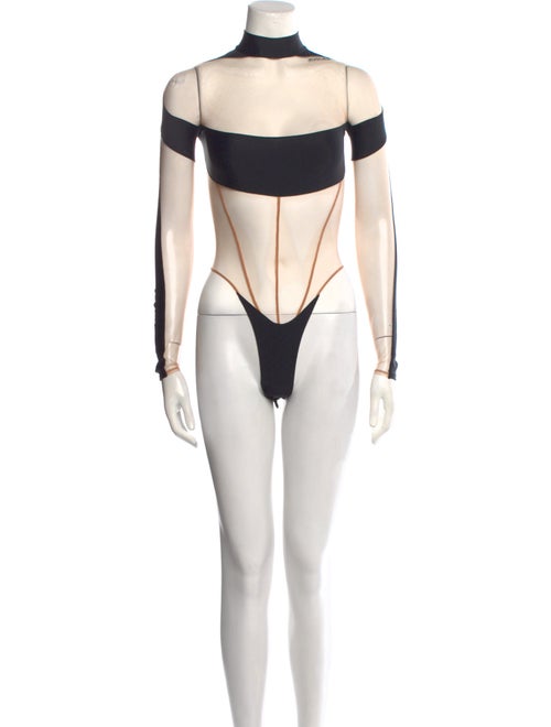 Mugler Turtleneck Long Sleeve Bodysuit