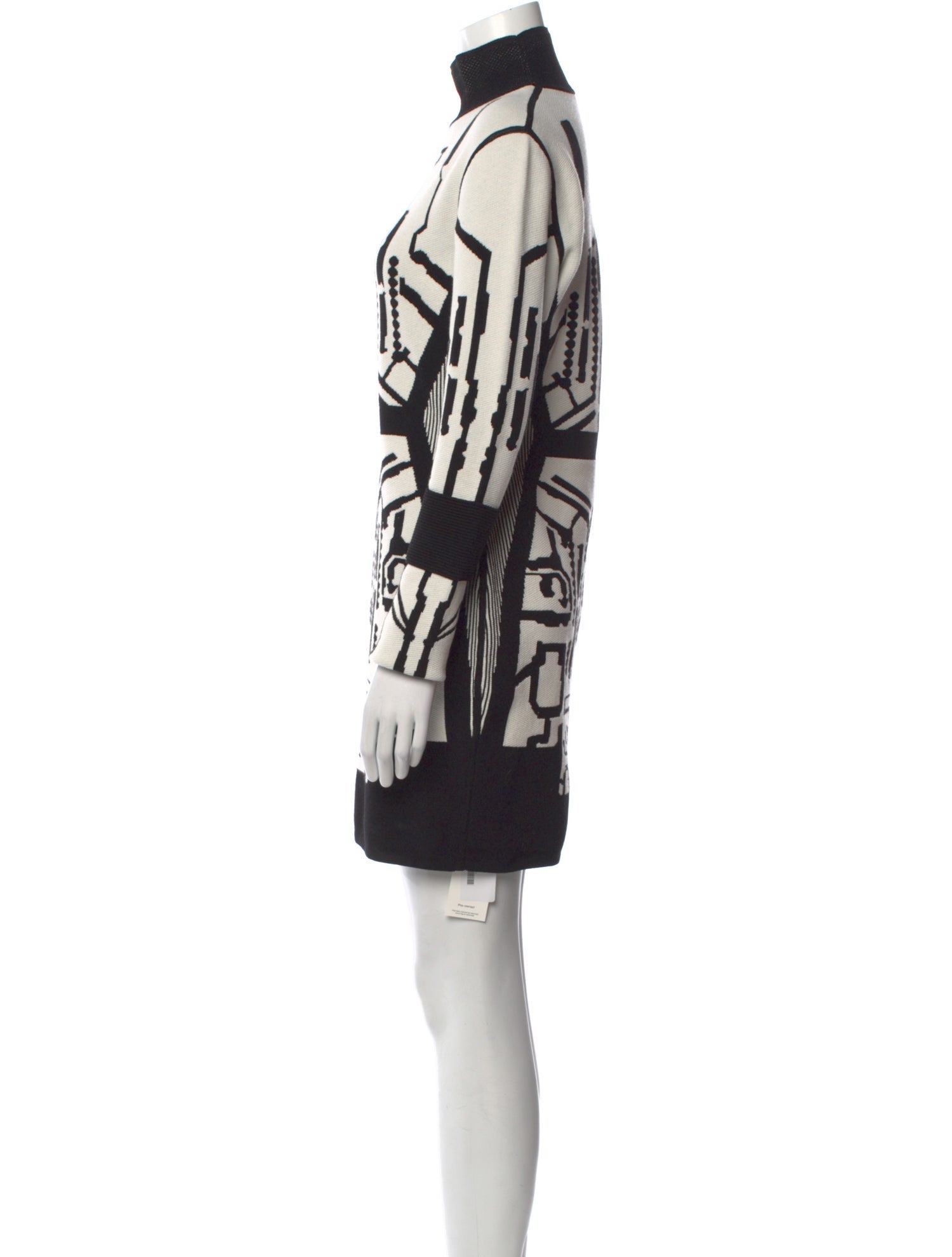 Mugler Graphic Print Mini Dress