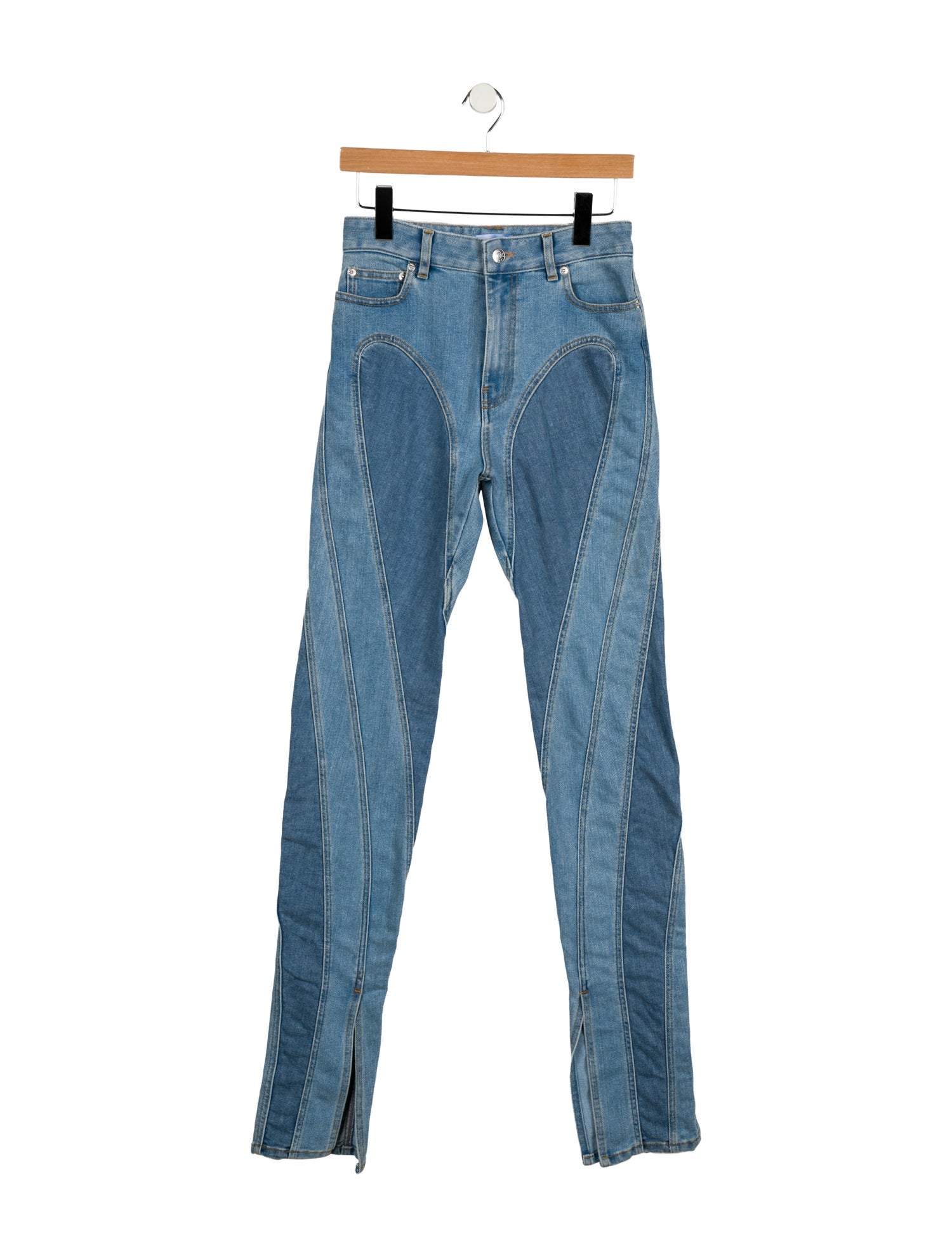 Mugler High-Rise Straight Leg Jeans