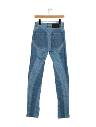 Mugler High-Rise Straight Leg Jeans