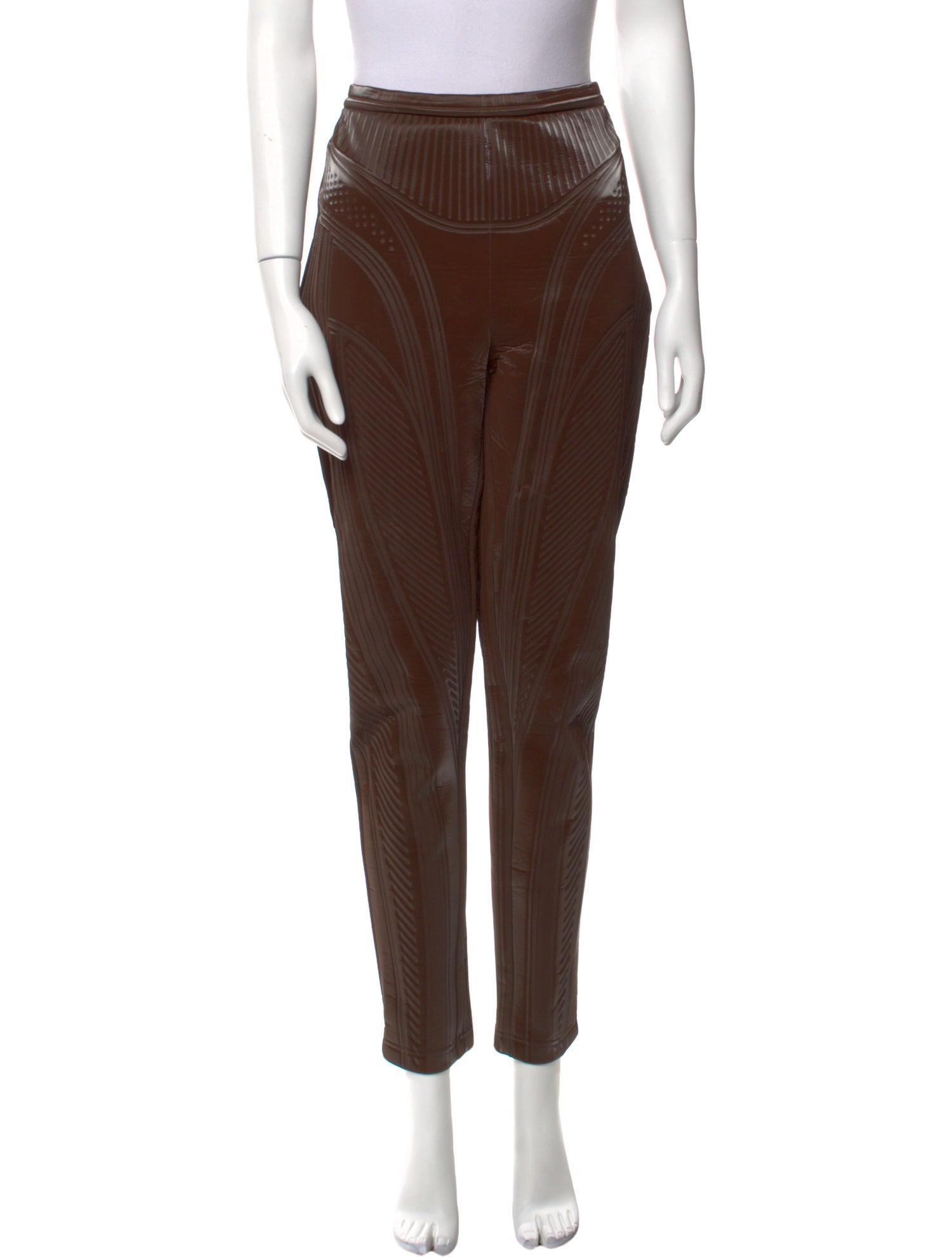 Mugler Striped Skinny Leg Pants