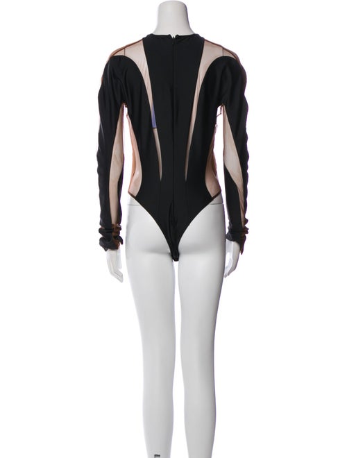 Mugler Crew Neck Long Sleeve Bodysuit