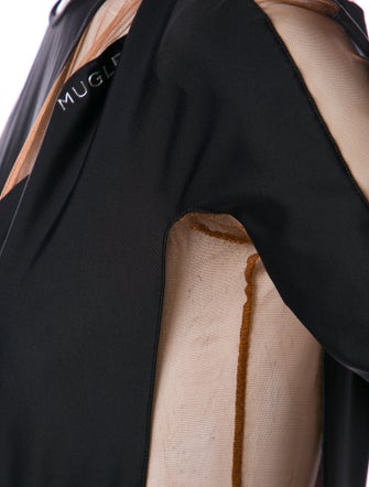 Mugler Crew Neck Long Sleeve Bodysuit