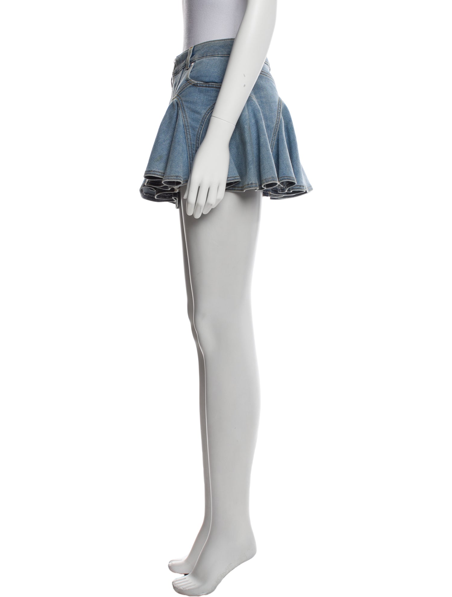 Mugler Pleated Accents Mini Skirt