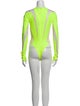 Mugler Nylon Crew Neck Bodysuit