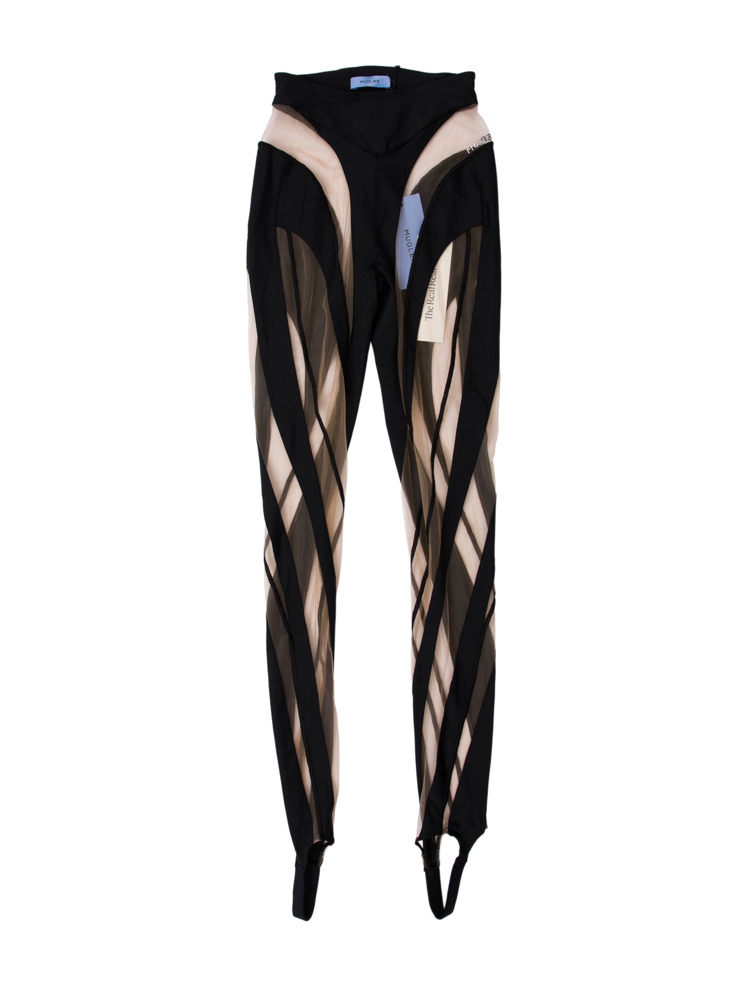 Mugler Colorblock Pattern Skinny Leg Pants