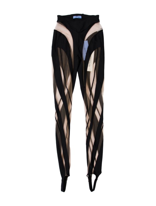Mugler Colorblock Pattern Skinny Leg Pants
